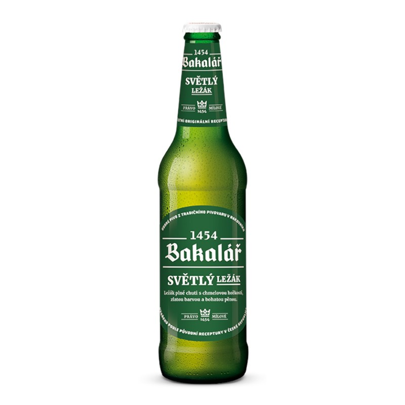 Bia Bakalar Premium Lager 4.9% Tiệp – Thùng 20 Chai 500ml