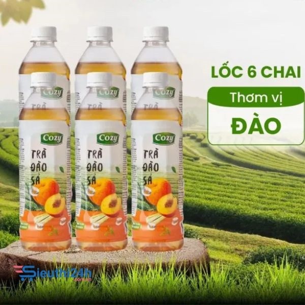 1 lốc 6 lon nước Đào Sả cozy