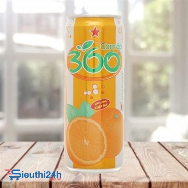 Nước cam ép tươi 360 lon 320ml