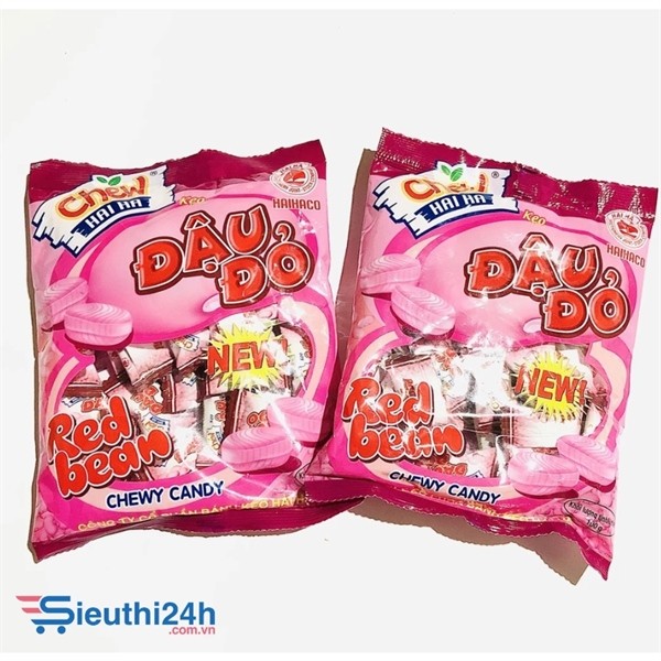 Kẹo Chew Mềm Hải Hà Hương Đậu Đỏ (Gói 100 Gram)