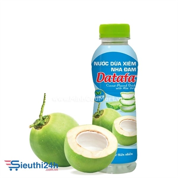 Nước dừa xiêm nha đam Datafa thùng 24 chai