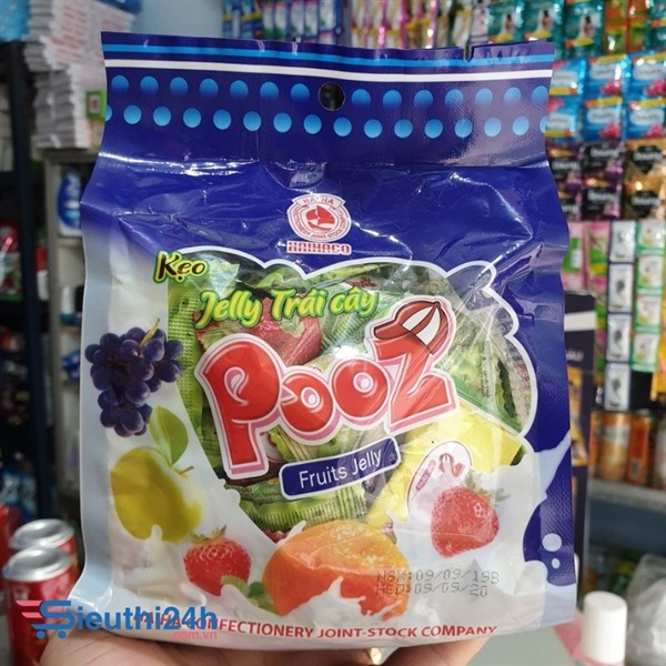 Kẹo Pooz Trái Cây Tổng Hợp 350g Vàng, Đỏ, Tím B32