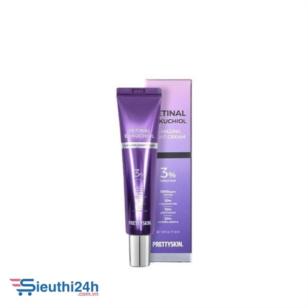 Kem Dưỡng Tái Tạo Retinal Bakuchiol Prettyskin 30ml