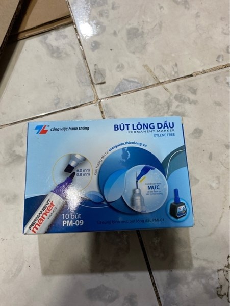 Hộp 10 bút lông dầu TL xanh lớn xịn PM-09