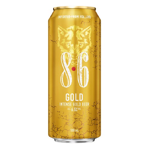 Bia Sói 8.6 Gold 6,5% Hà Lan – thùng 12 lon 500ml