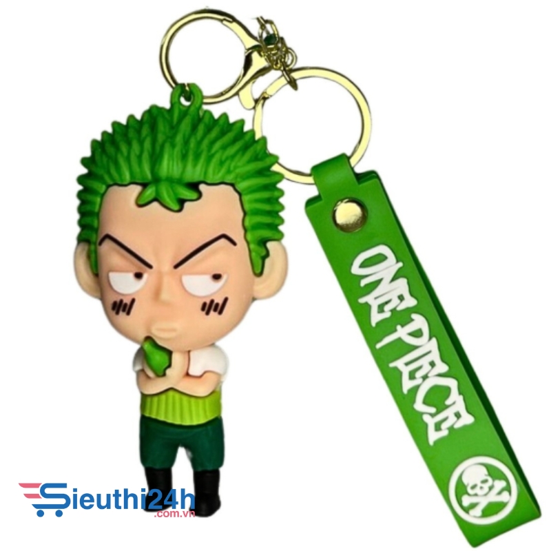 Móc Khóa Zoro - Dây móc dài : 11cm - Mô Hình Cao : 7.5cm - Nặng : 50gram