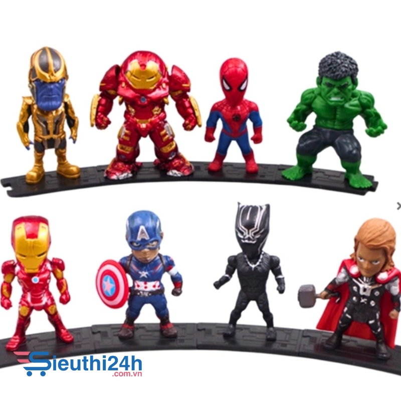 Mô Hình Avenger Bộ 8 các nhân vật siêu anh hùng - Cao 7cm - nặng 300gram
