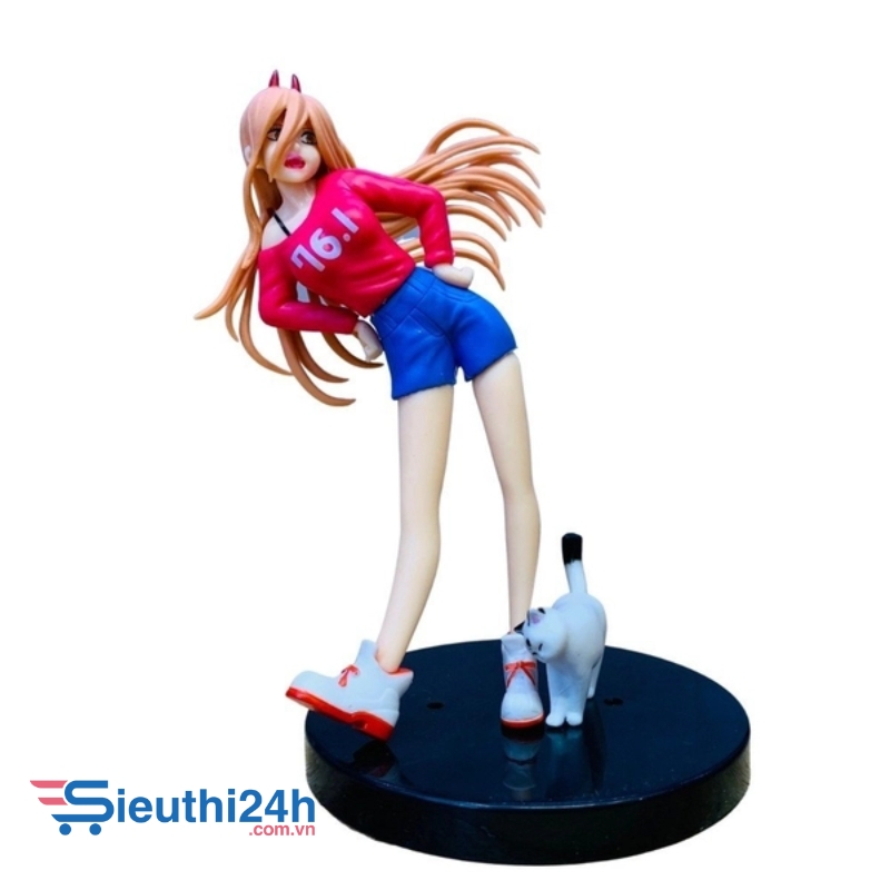 Mô Hình Chainsaw Man Power + mèo đi kèm siêu đẹp