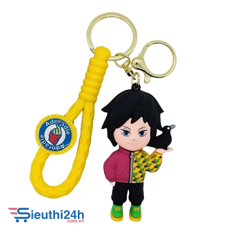 Móc Khóa Tomioka Giyuu - Dây móc dài : 9.5cm - Mô Hình Cao : 7.9cm - Nặng : 50gram