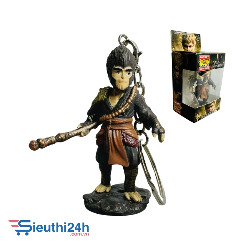 Móc khóa tôn ngộ không - Dây móc dài : 6cm - Mô Hình Cao : 6.5cm - Nặng : 50gram