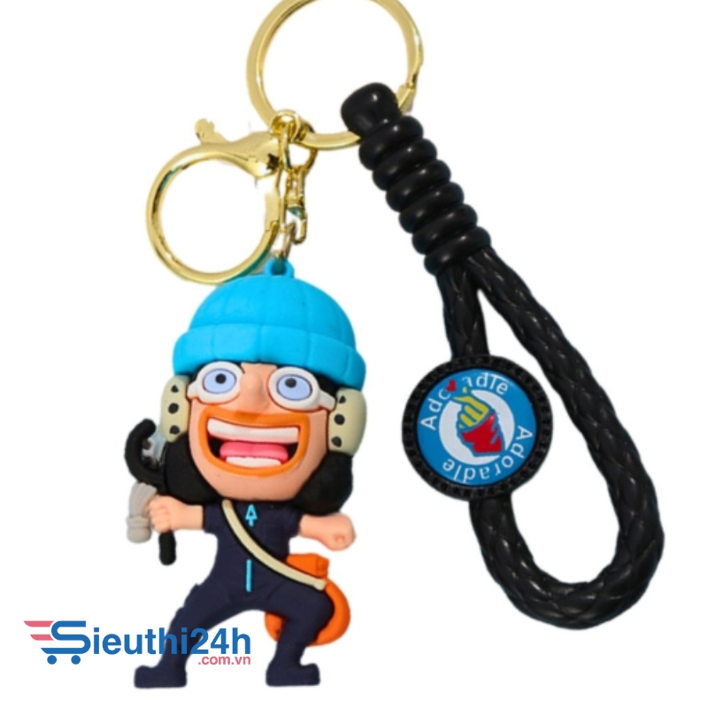 Móc Khóa Usop - Dây móc dài : 9.5cm - Mô Hình Cao : 8cm - Nặng : 60gram