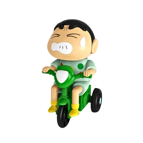 mô hình shin lái xe áo xanh dây cót