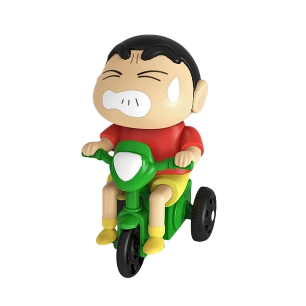 mô hình shin đi xe áo đỏ dây cót