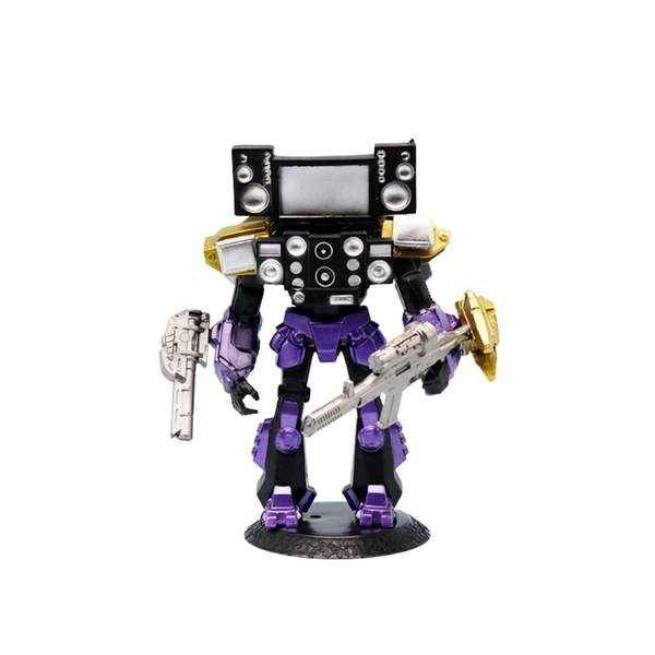 Mô Hình Titan Man Toilet Man áo tím cầm súng nhân vật trong Skibidi Toilet