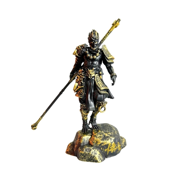 Mô Hình Tôn Ngộ Không vàng đen dáng đứng - Cao 19.5cm