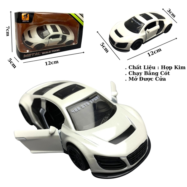 Mô Hình xe AUDI Màu trắng tỉ lệ 1:43