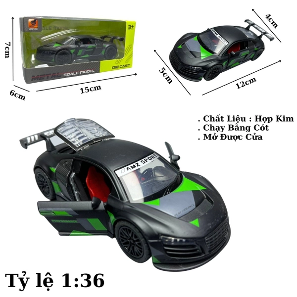 Mô Hình xe Audi màu Đen xanh - tỉ lệ 1:36