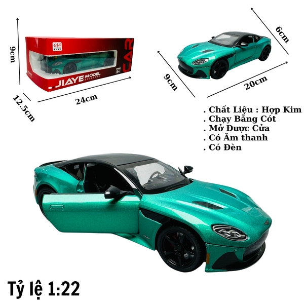 Mô Hình Xe aston martin xanh lá 1:22