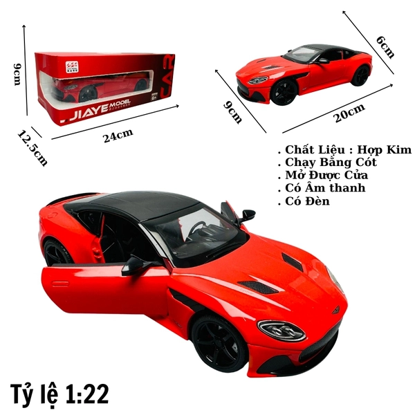 Mô Hình Xe aston martin đỏ 1:22