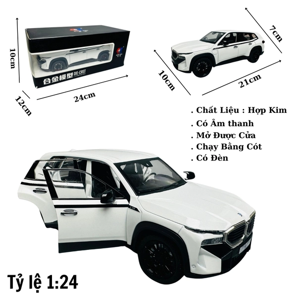 Mô Hình xe bmw trắng 1:24
