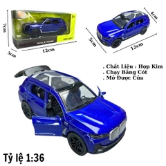 Mô Hình xe BMW X7 màu xanh trời - tỉ lệ 1:36