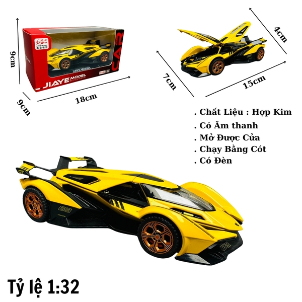 Mô Hình Xe đua F1 vàng 1:32