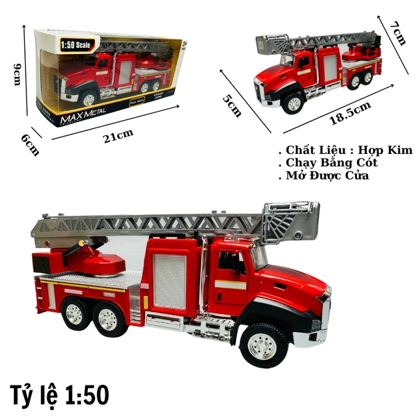 Mô Hình Xe Cứu Hoả tỉ lệ 1:50