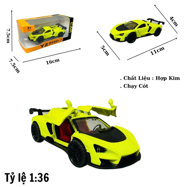 Mô Hình xe Maclaren màu xanh nõn chuối - tỉ lệ 1:36