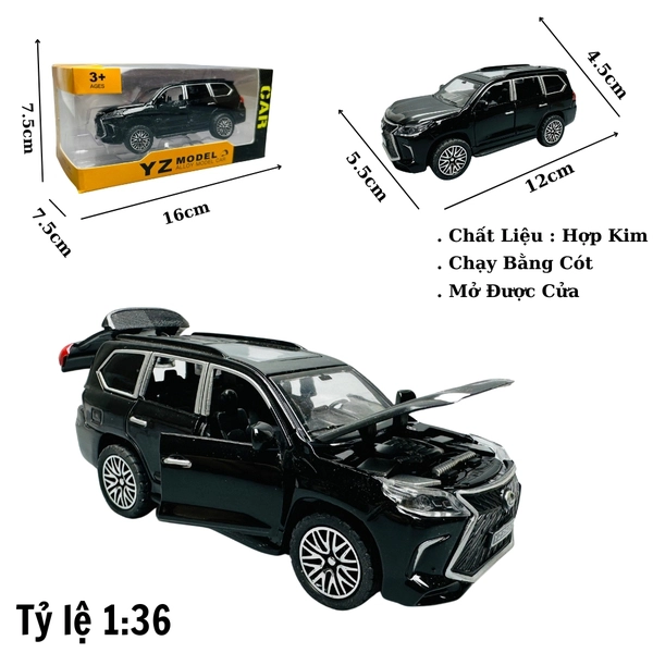 Mô Hình xe lexus đen tỉ lệ 1:36