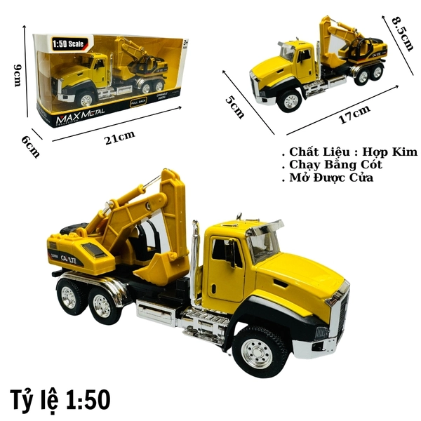 Mô Hình Xe Máy Xúc tỉ lệ 1:50