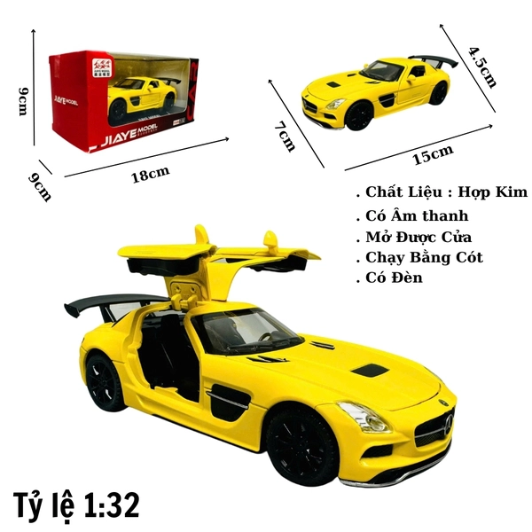 Mô Hình xe mẹc amg vàng tỉ lệ 1:32