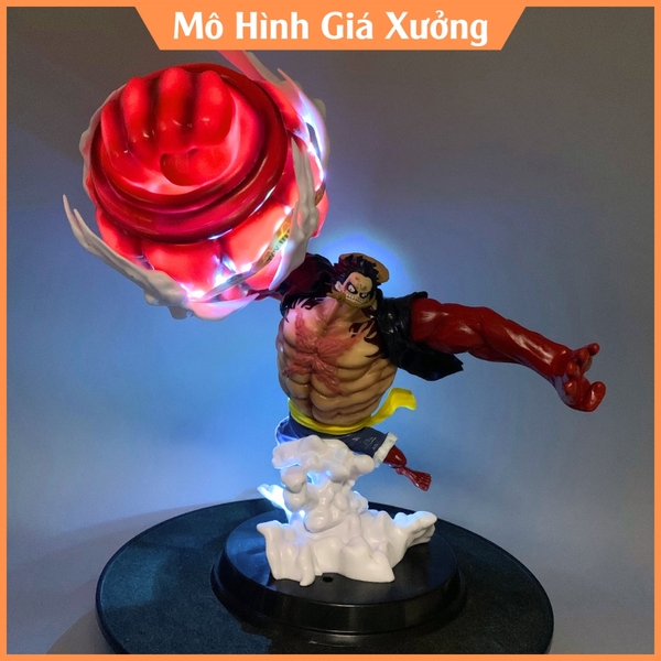 Mô hình đồ chơi - Luffy gear 4 snake man chế led