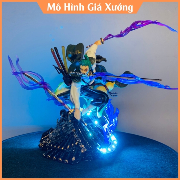 Mô hình Zoro wano trên mái nhà chế led
