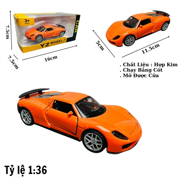 Mô Hình Ferrari màu cam - tỉ lệ 1:36