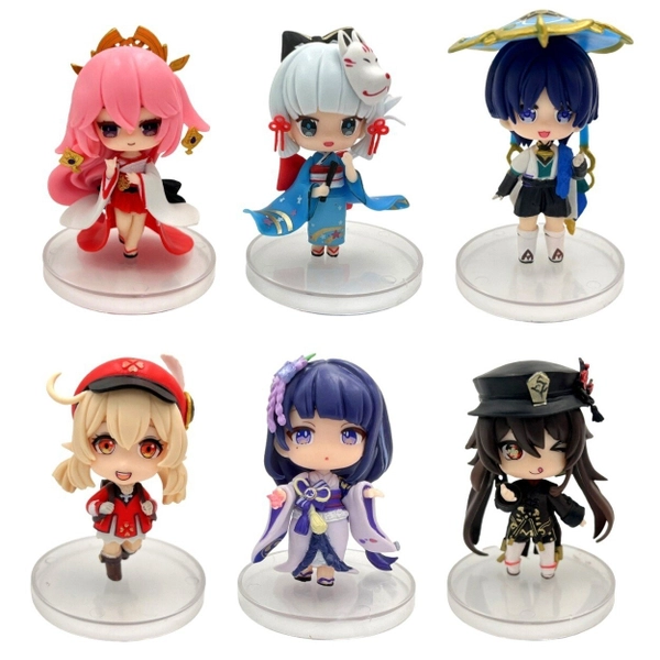 Mô Hình Genshin Bộ 6 nhân vật Genshin Chibi