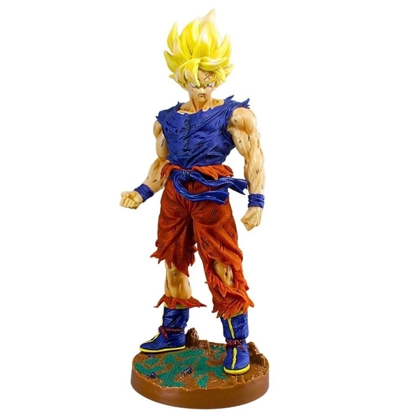 Mô Hình Goku áo Xanh tím Than , Quần Cam siêu ngầu Hàng Thường Bản có đế