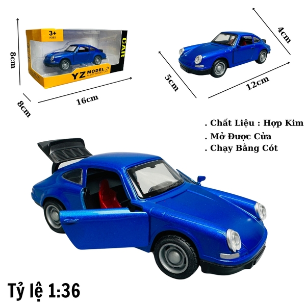 Mô Hình xe poscher cổ xanh dương - tỉ lệ 1:36