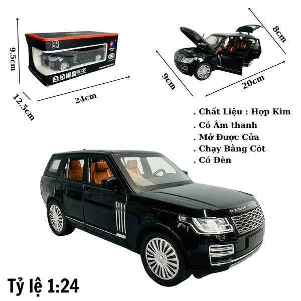 Mô Hình xe range rover đen tỉ lệ 1:24