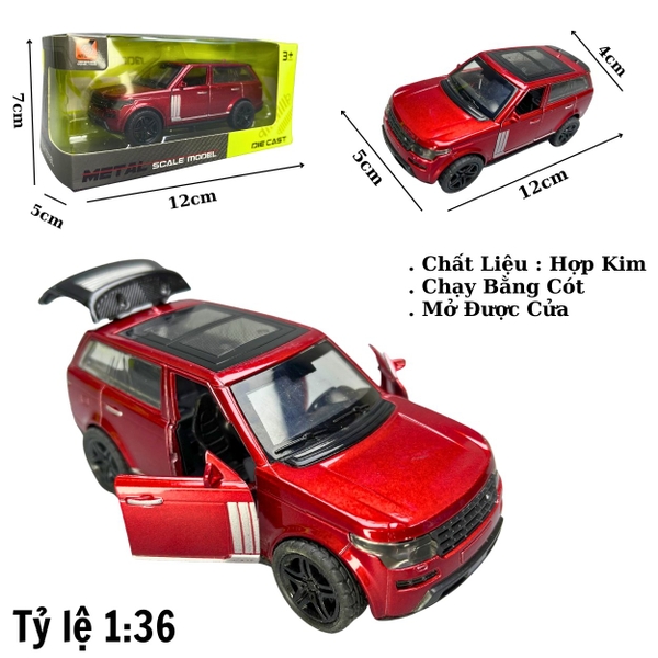 Mô Hình xe Range Rover màu đỏ - tỉ lệ 1:36