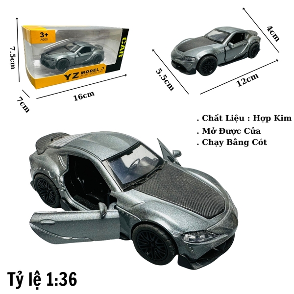 Mô Hình xe Toyota xám tỉ lệ 1:36