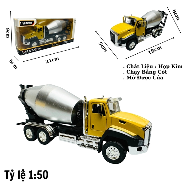 Mô Hình Xe trộn bê tông tỉ lệ 1:50