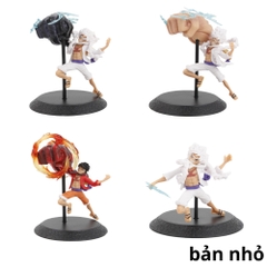 Bộ 4 Mô Hình Mini Luffy Chiến Đấu 6.5–10cm