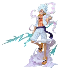 Mô Hình Luffy Gear 5 Cầm Sét Đế Đục – Cao 24cm
