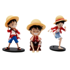 Bộ 3 Mô Hình Luffy One Piece Cao 13cm Có Hộp Màu