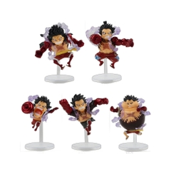 Bộ 5 Mô Hình Luffy Gear 4 Snakeman Cao 10cm