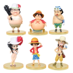 Mô Hình One Piece Chibi Bộ 6 Nhân Vật – Cao 6-8cm