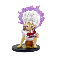 Mô Hình Luffy Gear 5 Chibi Dáng Ngồi
