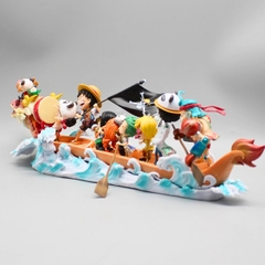 Mô Hình One Piece Băng Mũ Rơm Chèo Thuyền Rồng 33cm