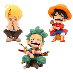 Bộ 3 Mô Hình AI Chibi Luffy – Zoro – Sanji One Piece