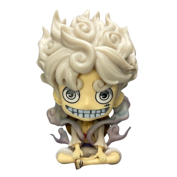 Mô hình Luffy Gear 5 Nika trắng chibi siêu dễ thương cao 9cm